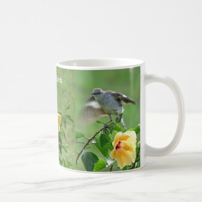 Three Mockingbirds Flowers Mug (Right)