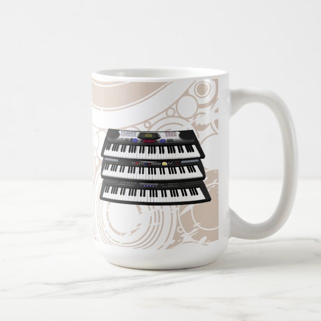Three Modern Keyboards: Synthesizers: Coffee Mug (Right)