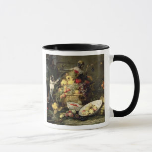 Three Monkeys Stealing Fruit (oil on canvas) Mug