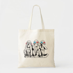 Three Monkeys Tote Bag