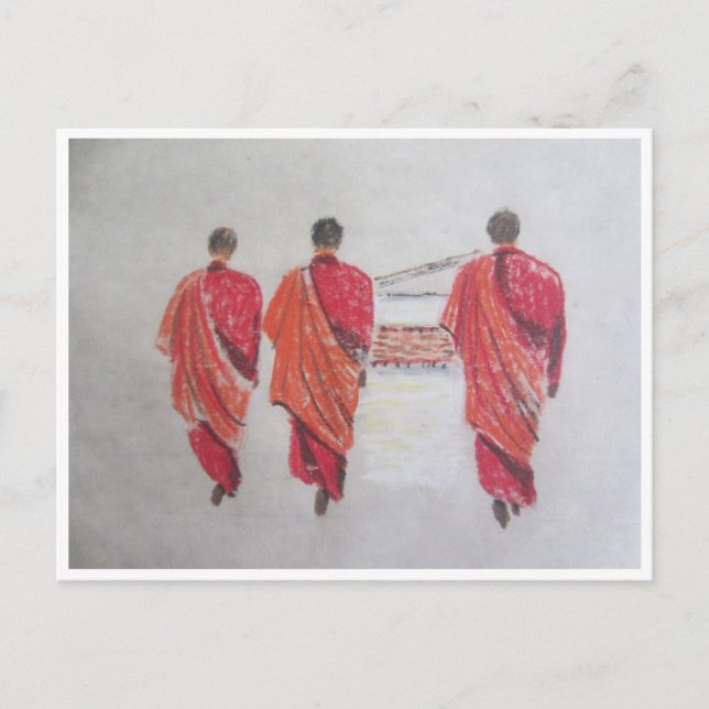 three monks postcard (Front)