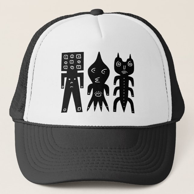 Three Monsters Trucker Hat (Front)