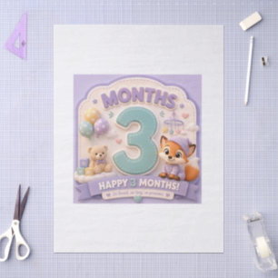 Three Months of Discovery – Baby Milestone Little  Tissue Paper