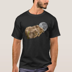 Three Moon Capybaras  Cute Animal T-Shirt