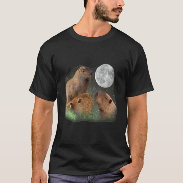 Three Moon Capybaras T-Shirt (Front)