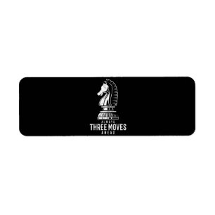 Three Moves Ahead I Chess Matt Game Chess Piece Return Address Label