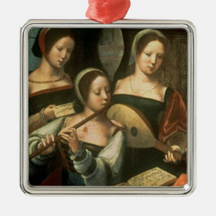 Three Musicians Metal Ornament