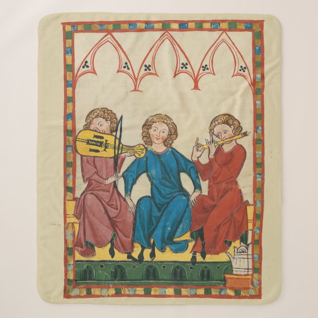 Three musicians sherpa blanket (Front)