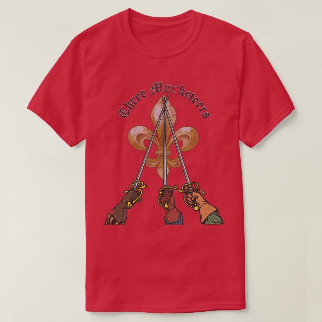 Three Musketeers distress T-Shirt (Design Front)