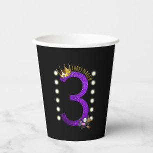 Three-nager Birthday Paper Cups