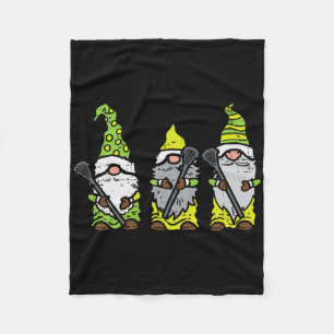 Three Nordic Gnomes Lacrosse Tomte Lax Player Men Fleece Blanket