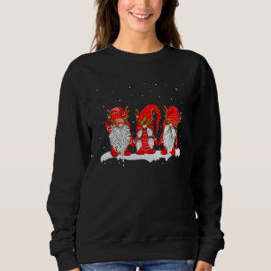 Three Nordic Gnomes Winter Christmas Swedish Elves Sweatshirt