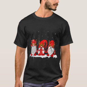 Three Nordic Gnomes Winter Christmas Swedish Elves T-Shirt