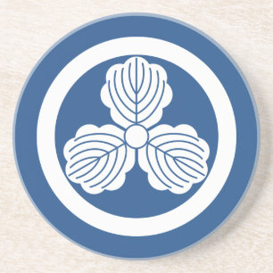 Three oak leaves(1) in circle coaster