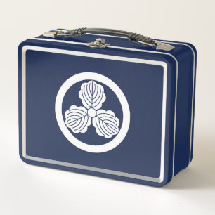 Three oak leaves(1) in circle metal lunch box
