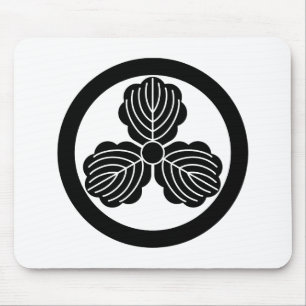 Three oak leaves(1) in circle mouse pad