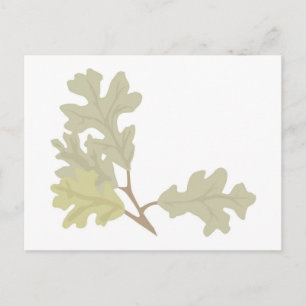 Three Oak Leaves Fall Wedding Autumn Weddings Postcard