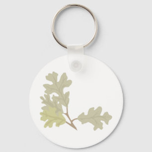 Three Oak Leaves Key Ring