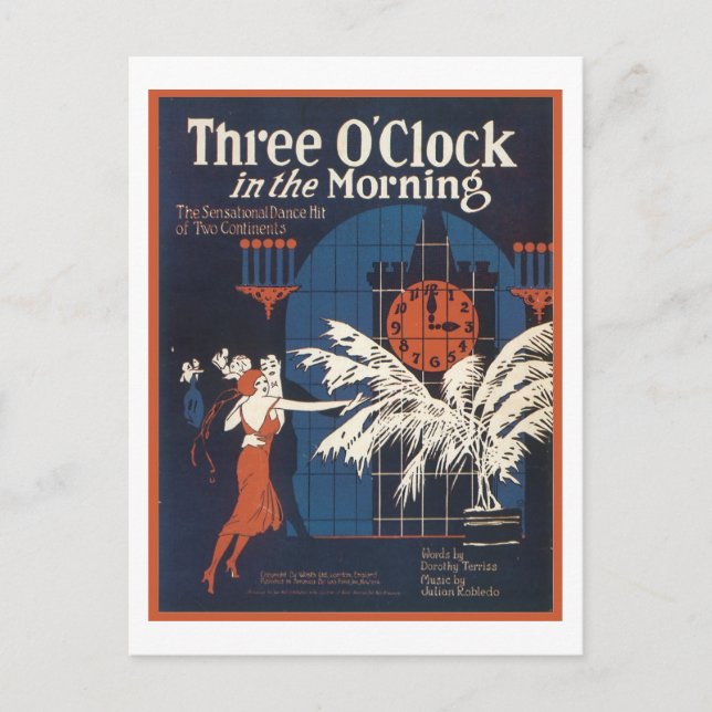 Three O'Clock in the Morning Songbook Cover Postcard (Front)