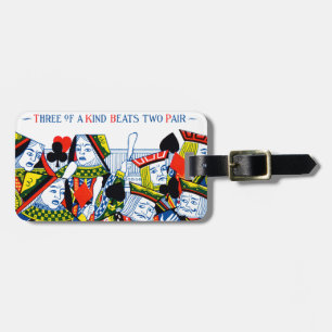Three of a kind luggage tag