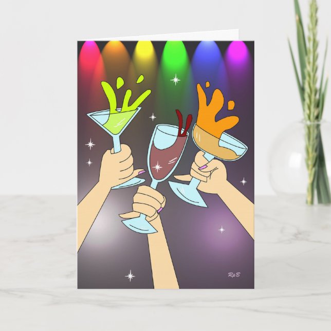 Three of Cups: Party Time Card (Front)