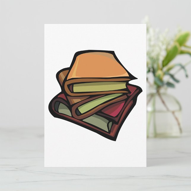 Three Old Books Stacked Together Invitation (Creator Uploaded)