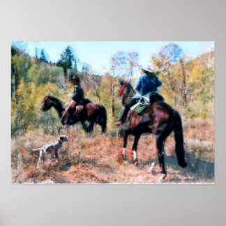 Three on Trail art by Di.Wi. Poster