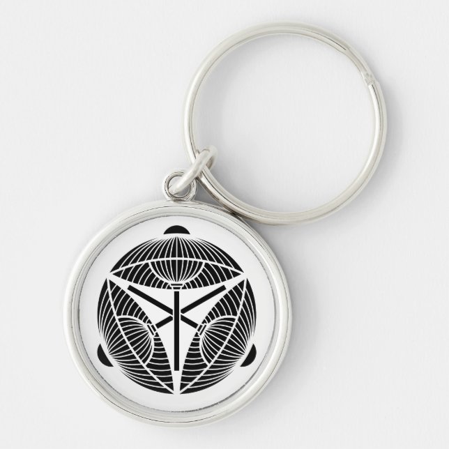 Three open Japanese umbrellas Key Ring (Front)