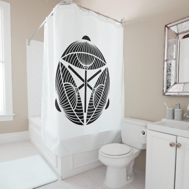 Three open Japanese umbrellas Shower Curtain (In Situ)