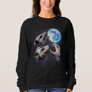 Three Opossum Moon Funny 3 Wolves Parody Lover Spa Sweatshirt