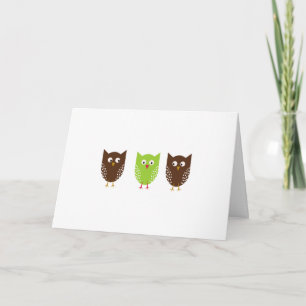 Three Owls Christmas Card