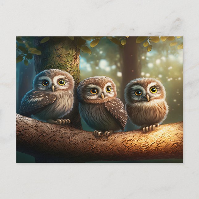 Three Owls Postcard (Front)