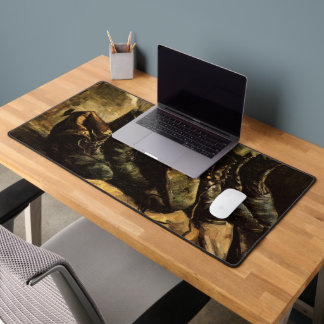 Three Pairs of Shoes by Vincent van Gogh Desk Mat