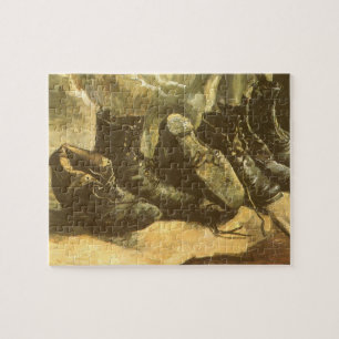 Three Pairs of Shoes by Vincent van Gogh Jigsaw Puzzle