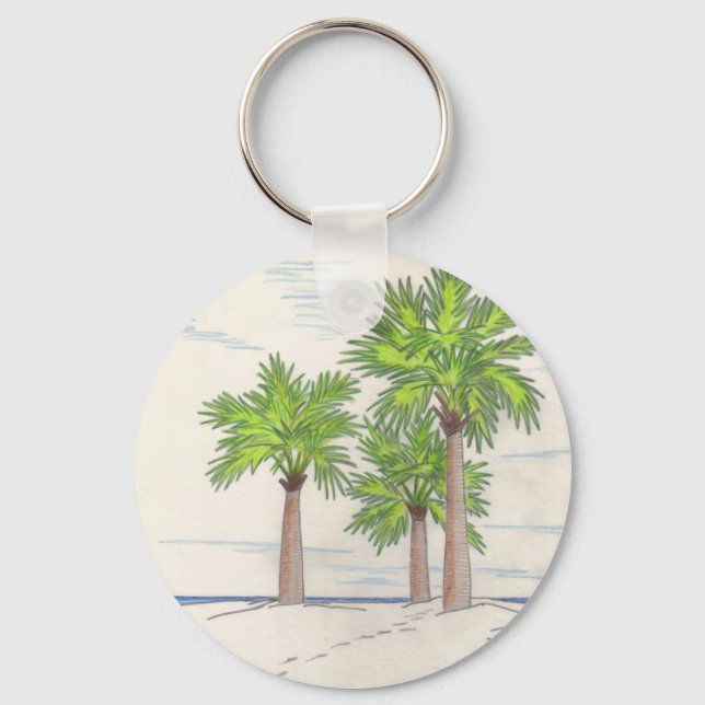 THREE PALMS keychain (Front)
