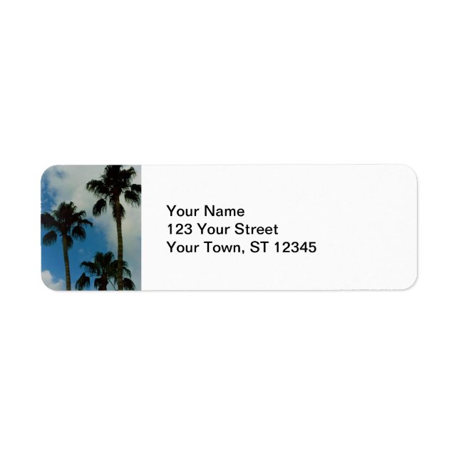 Three Palms Return Address Label (Front)