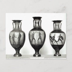 Three Panathenaic amphorae Postcard