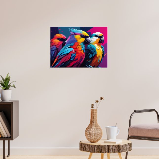 Three Parrots Poster (Living Room 3)