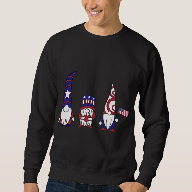 Three Patriotic Gnomes USA Sweatshirt (Front)