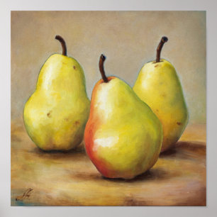 Three Pears Poster