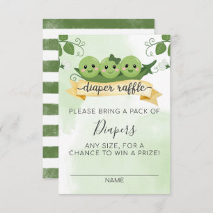 Three Peas in a Pod Diaper Raffle Card Insert