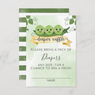 Three Peas in a Pod Diaper Raffle Card Insert