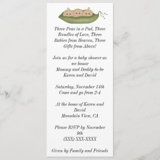 Three Peas in a Pod Invitation