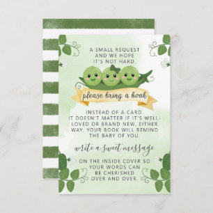 Three Peas Pod Books For Baby Request Card Insert