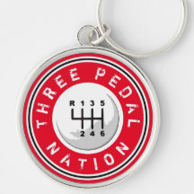 THREE PEDAL NATION Keychain