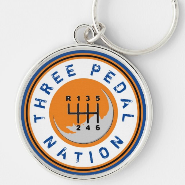 THREE PEDAL NATION Keychain (Front)