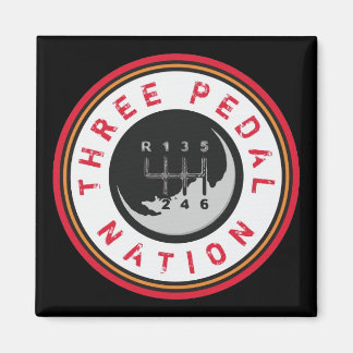 THREE PEDAL NATION Magnet