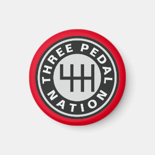 THREE PEDAL NATION Magnet