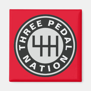 THREE PEDAL NATION Magnet
