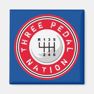 THREE PEDAL NATION Magnet